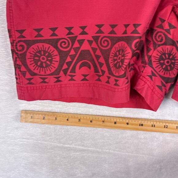 VTG Ralph Lauren Polo Sport Swim Shorts Trunks Men XL Red Aztec Hawaiian Aloha - Picture 5 of 7